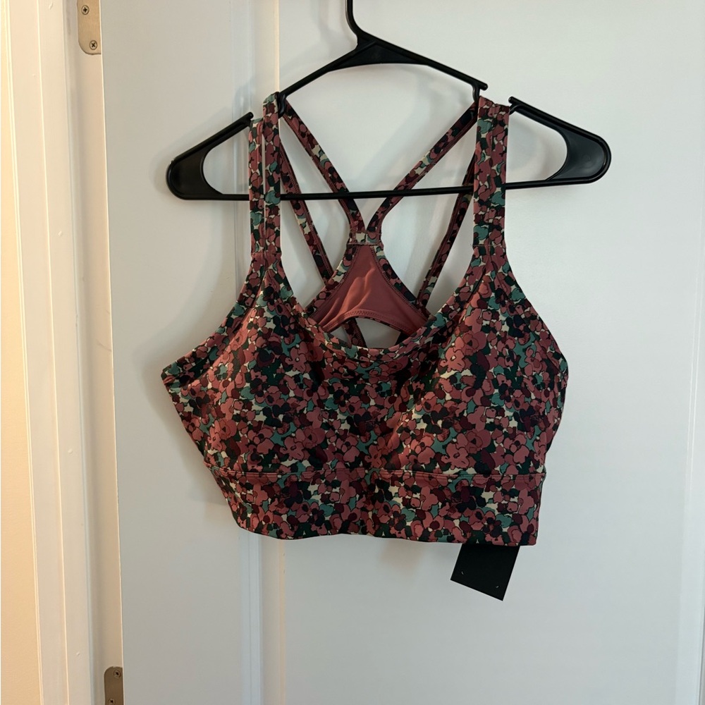 Fabletics Maroon Spotted Sports Bra